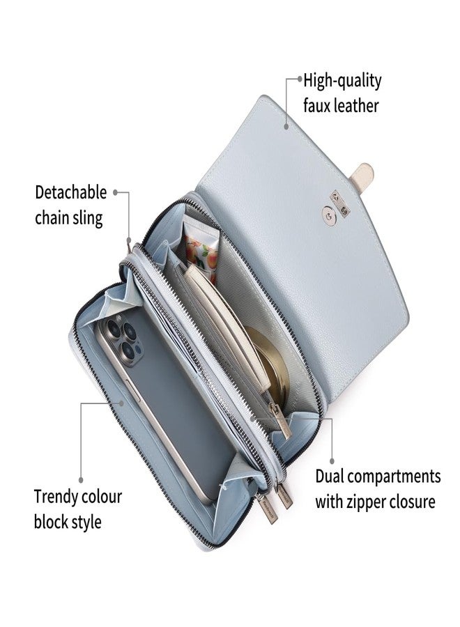 Fastrack Color-Blocked Sling Bag for Women | Faux Leather Crossbody with Zippered Compartment, Chain Strap and Lightweight Build | Compact Everyday Bag for Travel, College and Casual Outfits - Image 3